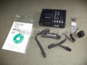 Tascam HD P2 field recorder c/w Portabrace Bag. Recorder out of the box