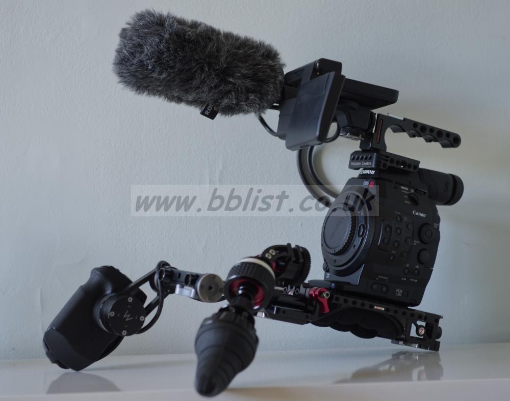 Canon C300 EF shoulder mount kit Rig without hood/loupe