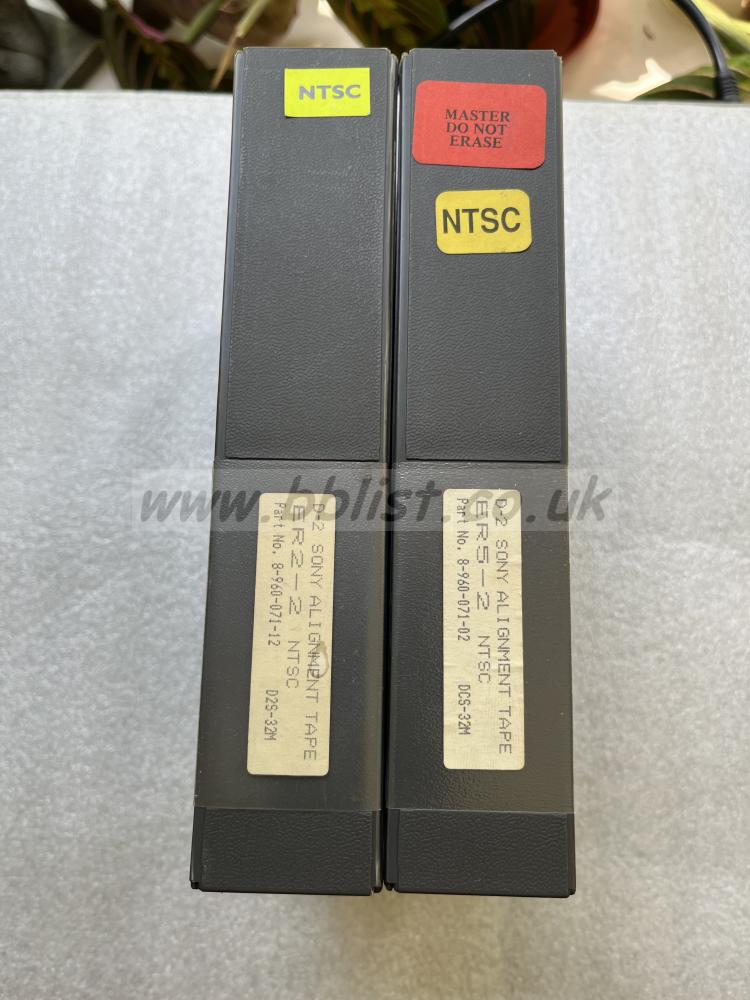 Sony D2 NTSC alignment tapes ER5-2 and ER2-2
