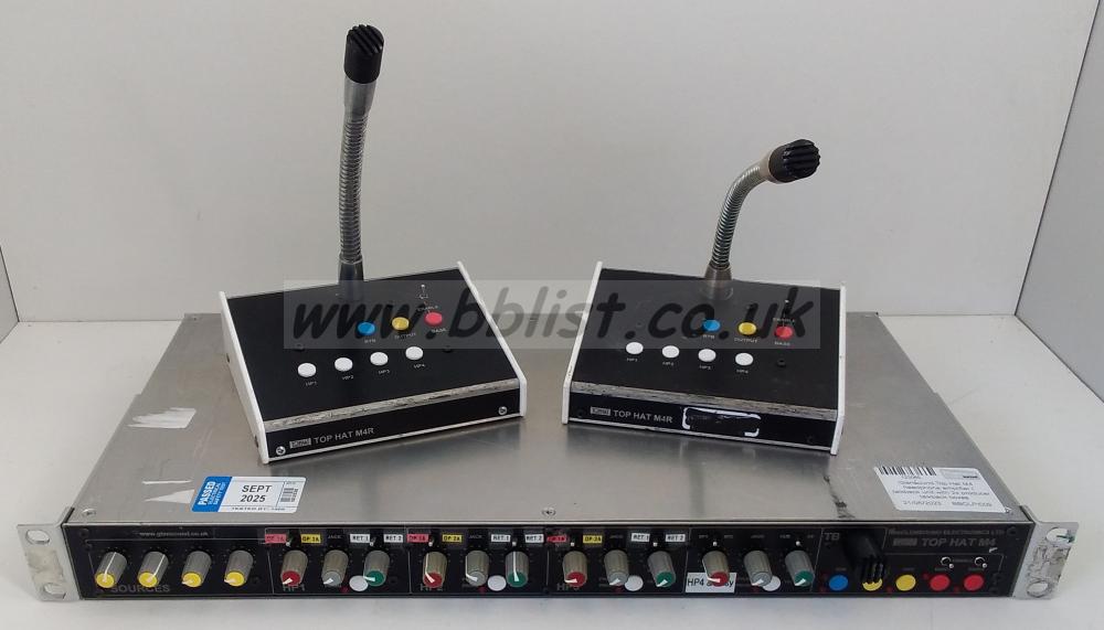 Glensound TOPHAT M4 Headphone Amp System + 2 Talkback boxes