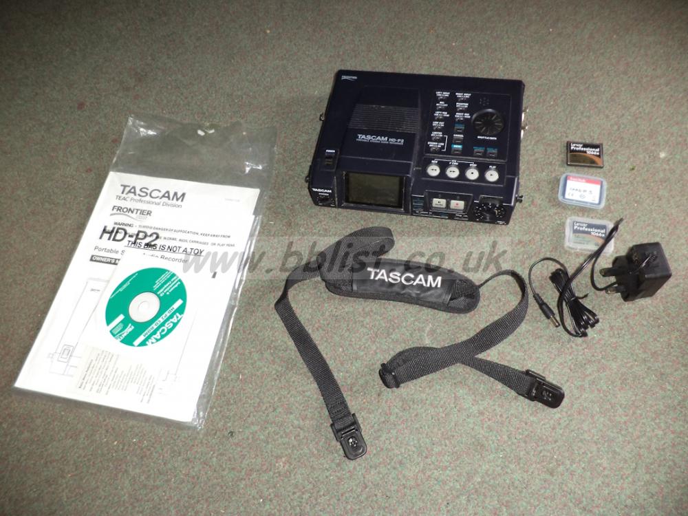 Tascam HD P2 field recorder c/w Portabrace Bag. Recorder out of the box